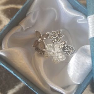 Gem and Marcasite ring